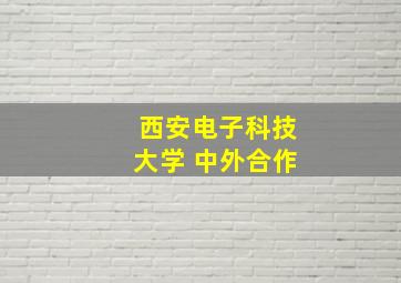 西安电子科技大学 中外合作